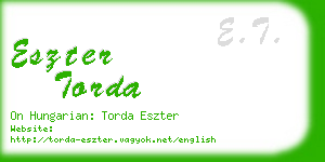 eszter torda business card